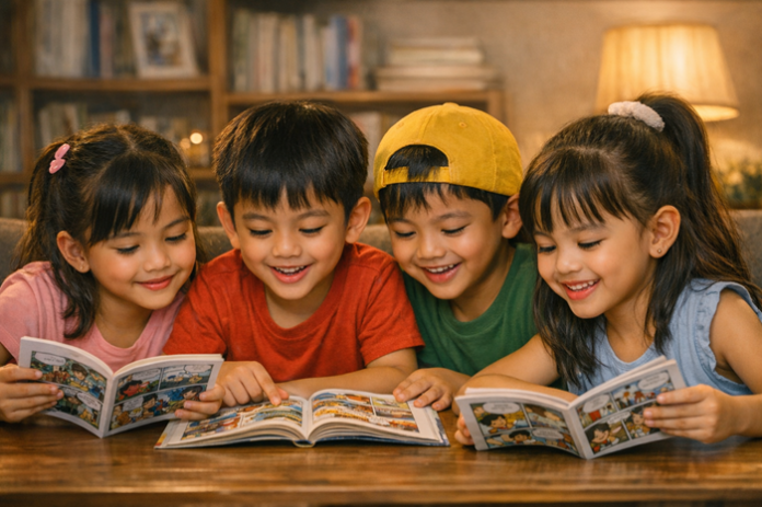 Kebiasaan membaca yang ditanamkan sejak usia dini akan menjadi fondasi penting bagi perkembangan anak, baik secara akademik maupun emosional. Foto: AI