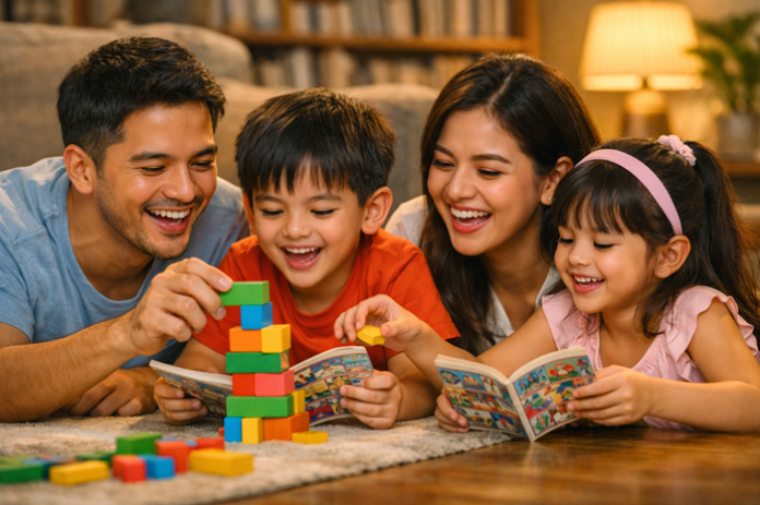 Agar quality time berjalan efektif maka perlu melakukan hal seperti ini, fokus penuh pada anak, hindari distraksi gadget. Foto: AI