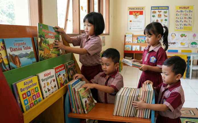 Membiasakan rutinitas sejak dini akan berdampak positif pada perkembangan fisik, mental, dan emosional anak. Foto: AI